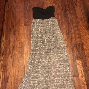 Strapless maxi dress